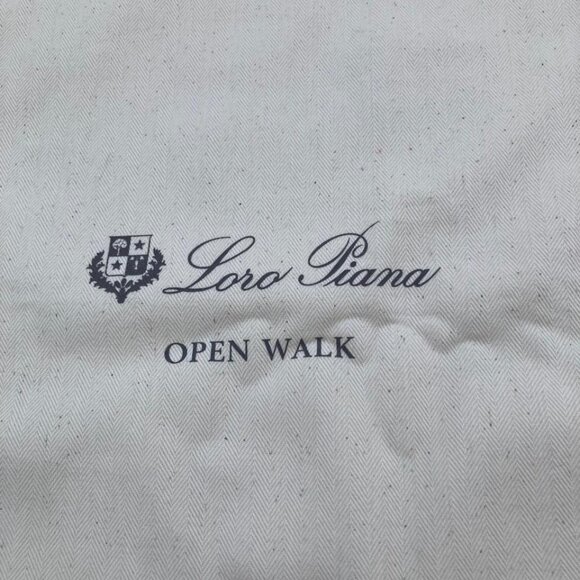 Loro Piana Dust Bag Cream Drawstring Cotton Shoe Storage Cover 16x12 - Picture 8 of 8